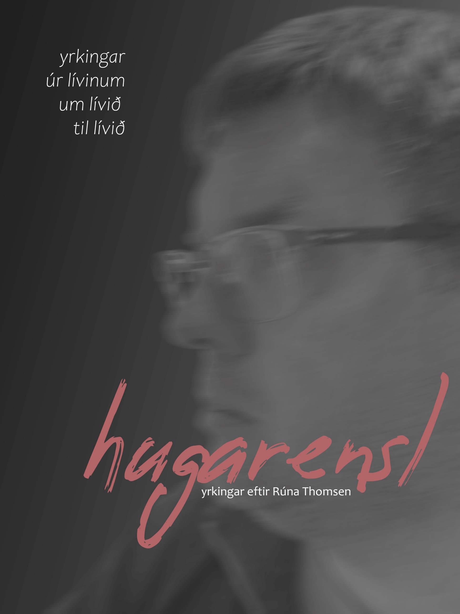 Forsíðan á „hugarensl – yrkingar eftir Rúna Thomsen“